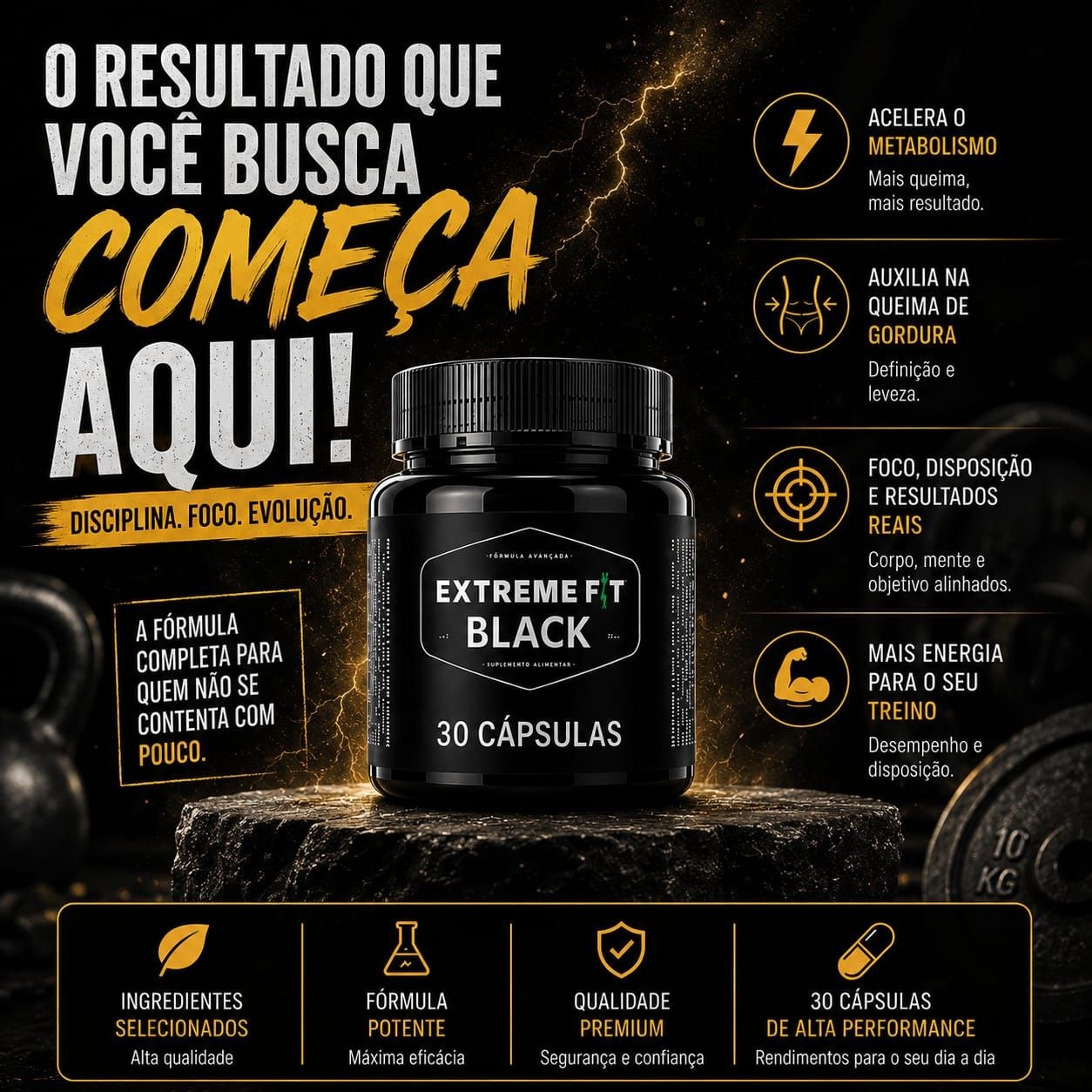 Extreme Fit Black - Suplemento de alta performance