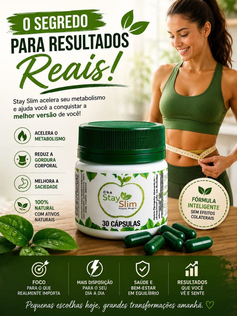 Chá Stay Slim - Suplemento natural para controle de apetite